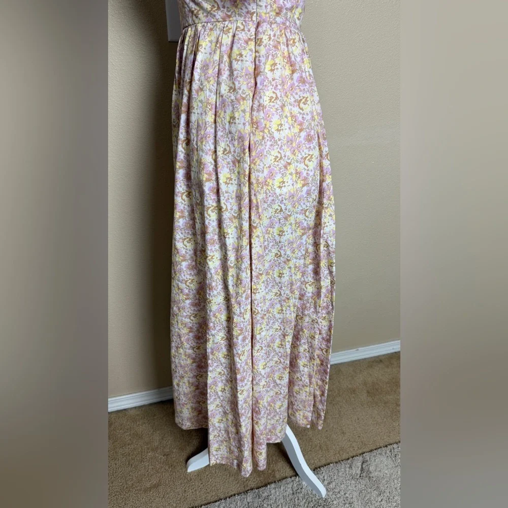 Free People She’s a Dream Floral Print Puff Sleeve Midi Dress Size 2 - Picture 10 of 15